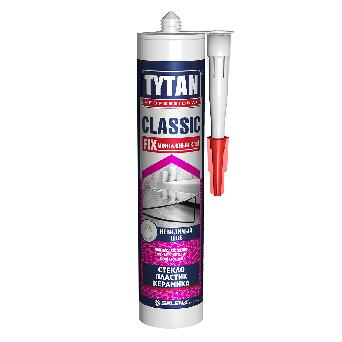 картинка TYTAN Professional Клей Classic Fix каучуковый прозрачный 310 мл (12шт/уп) от магазина Элемент
