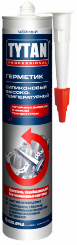 картинка TYTAN Prof. Герметик силикон высокотемпературный красный 280 мл (12шт/уп) от магазина Элемент