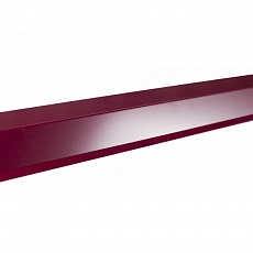 Планка карнизная полиэстер RAL 3005 красная, шт. (75*50*10 мм), Длина 2 м