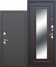 Дверь металлическая Царское зеркало муар Венге 860мм правая