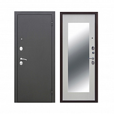 Дверь металлическая Царское зеркало муар Белый ясень (960мм) правая