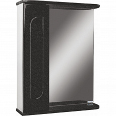 Шкаф зеркальный Айсберг Радуга черный металлик 55, универсальный (левый/правый)