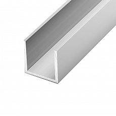 Профиль алюминиевый П-образный (швеллер) 15х15х15х1,5мм 1м серебро