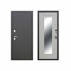 Дверь металлическая Царское зеркало муар Белый ясень (960мм) левая