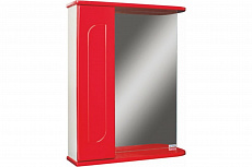 Шкаф зеркальный Айсберг Радуга красный 55, универсальный (левый/правый)