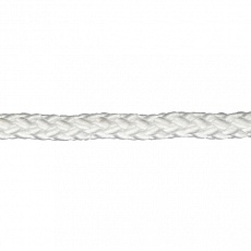 Шнур вязаный ПП 6 мм с серд., универс., белый, 20 м