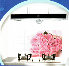Наклейка декоративная для кухни 45*75см, Розовый букет