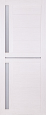 Принцип дверное полотно экошпон со стеклом Лайт-1 Лиственница Белая 800х2000мм