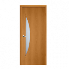 Принцип Дверное полотно со стеклом ЛУНА миланский орех 800х2000мм