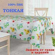 Клеёнка столовая Делюкс шир.1,4 м Попугаи 8651