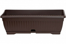 Ящик балконный с под 30*16 см коричневый/пластик